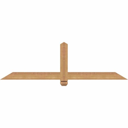 Ekena Millwork Eugene Smooth Timber Gable Bracket, Western Red Cedar, 60"W x 17"H x 1 1/2"D x 3 1/2"F, 7/12 Pitch GBW060X17X0204EUG00SWR